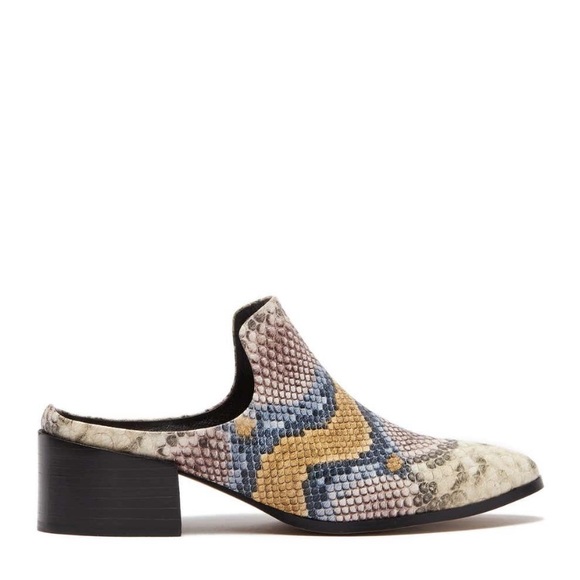 STEVEN Deandra Snakeskin Embossed Mule in Nat Mult - Picture 5 of 14